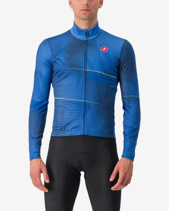 Maillot Castelli Raffica manga larga azul brillante