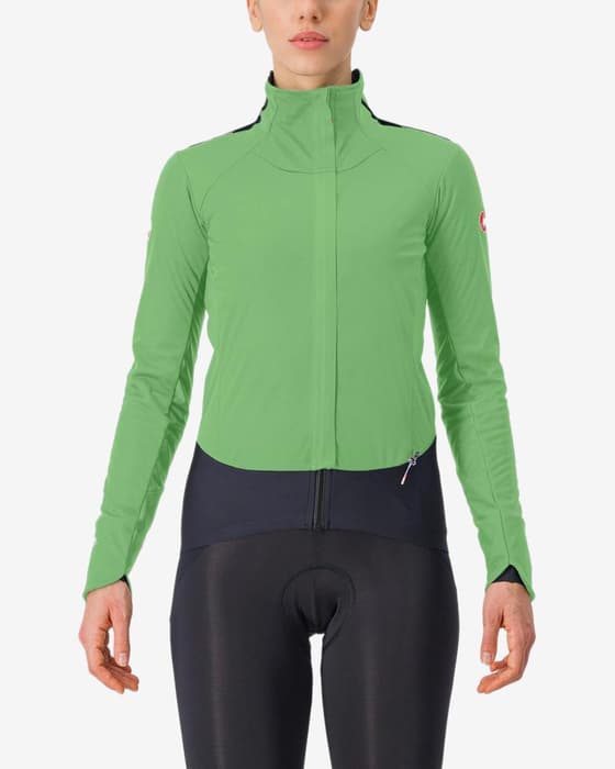 Chaqueta Castelli Alpha Doppio RoS Rosso Corsa GORE-TEX INFINIUM™ verde menta negro mujer
