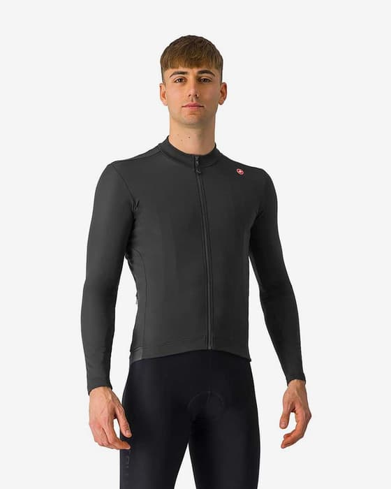 Maillot Castelli Espresso Thermal manga larga negro puro