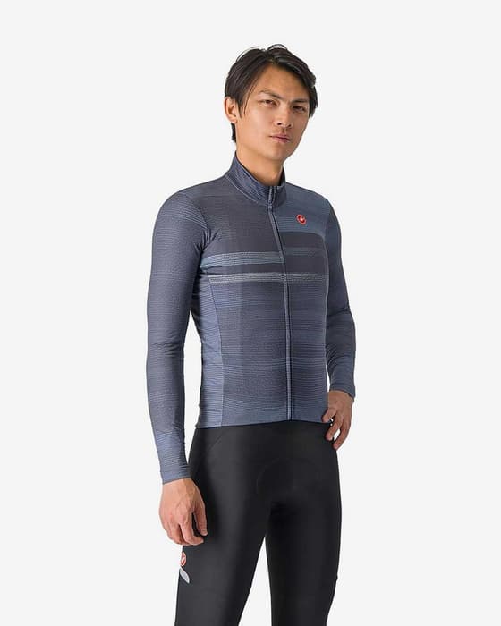 Maillot Castelli Collapse JRS manche longue gris foncé
