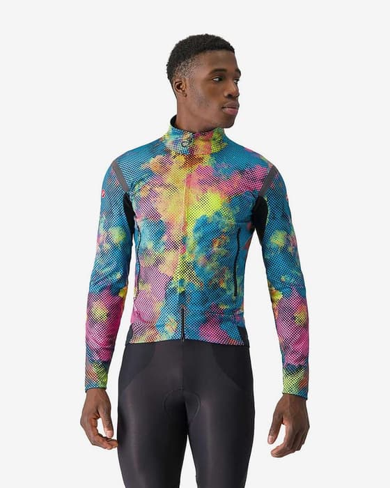 Chaqueta Castelli Perfetto RoS 2 Rosso Corsa GORE-TEX INFINIUM™ azul marino amarillo