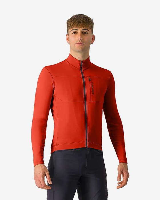 Maillot Castelli Unlimited Trail 2 manche longue rouge absolu