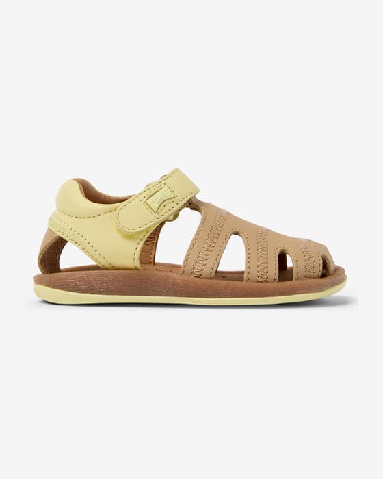 Sandalias Camper Bicho FW marrón amarillo azul infantil