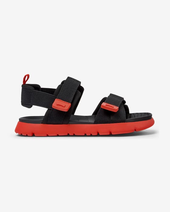 Sandali Camper Oruga nero rosso per bambini