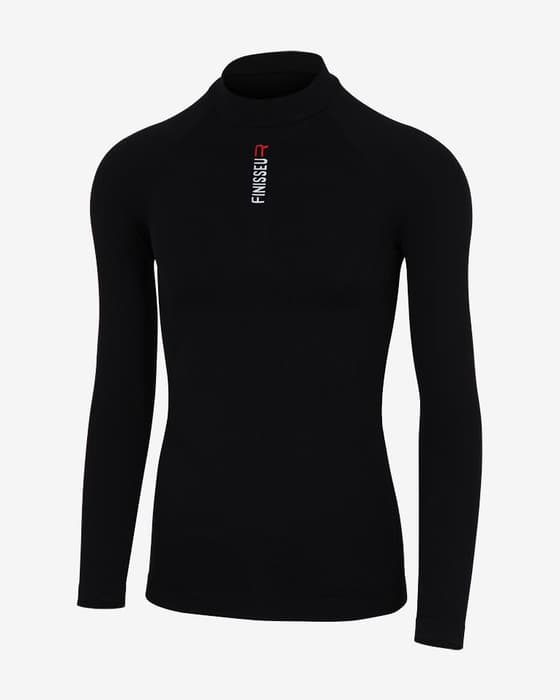 Maglia intima Finisseur Thermal Neck Protection manica lunga nero