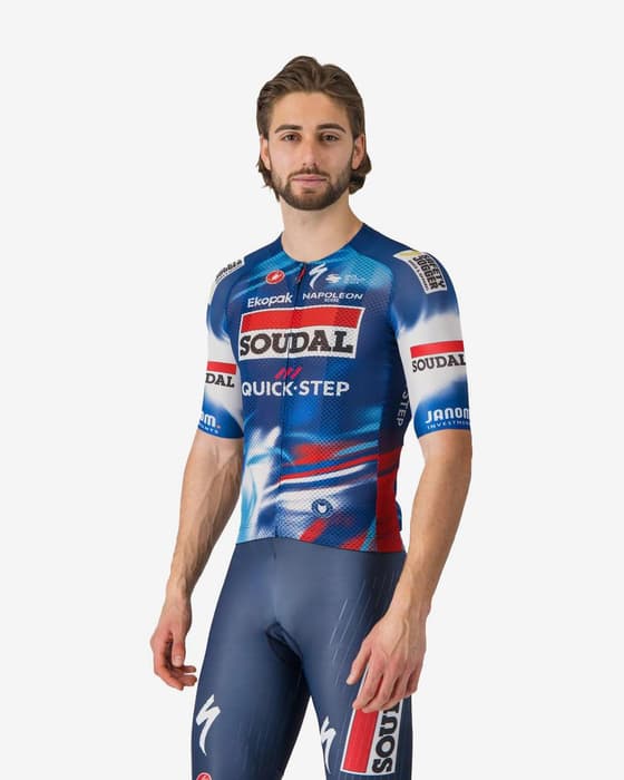 Maillot Soudal Quick-Step 2025 Climber's manches courtes bleu
