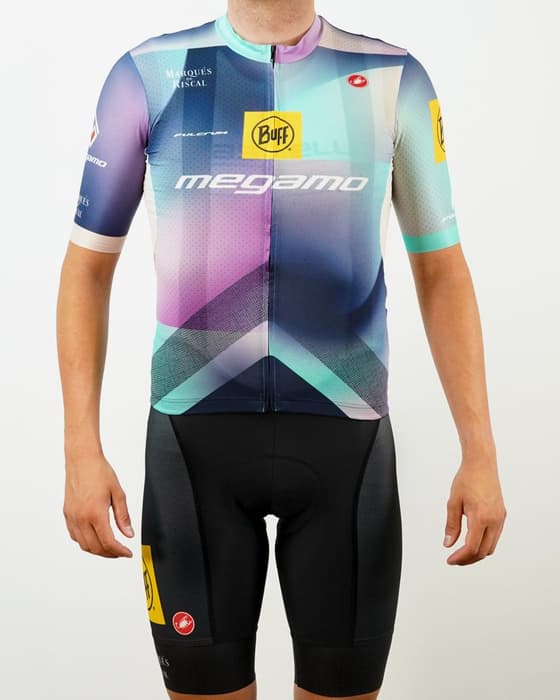 Maillot Castelli Buff Megamo 2025 Competizione 3 manches courtes bleu violet