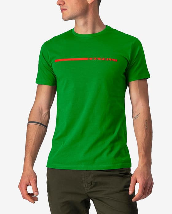 Camiseta Castelli Ventaglio manga corta verde rojo