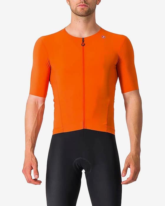 Maillot Castelli Premio manche courte orange rouille