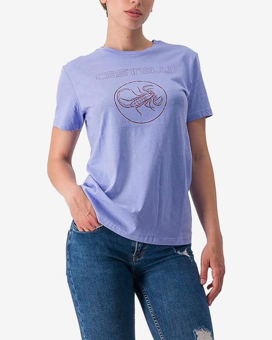 Camiseta Castelli Pedalare manga corta violeta niebla mujer