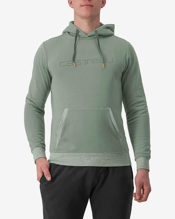 Sudadera con capucha Castelli Logo verde pálido