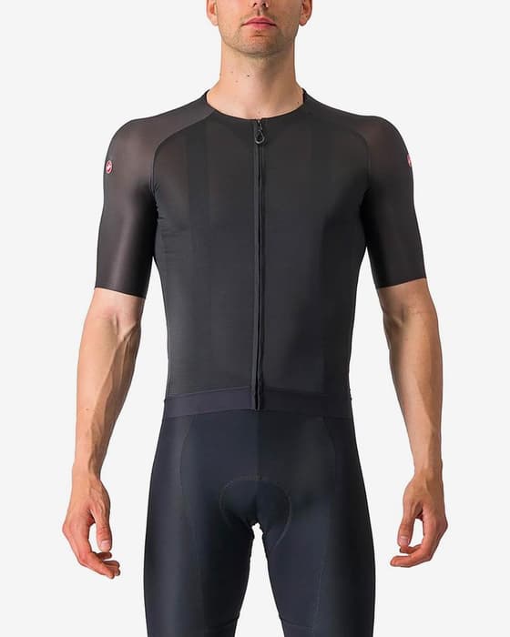 Maillot Castelli Aero Race 7.0 Rosso Corsa manche courte noir clair