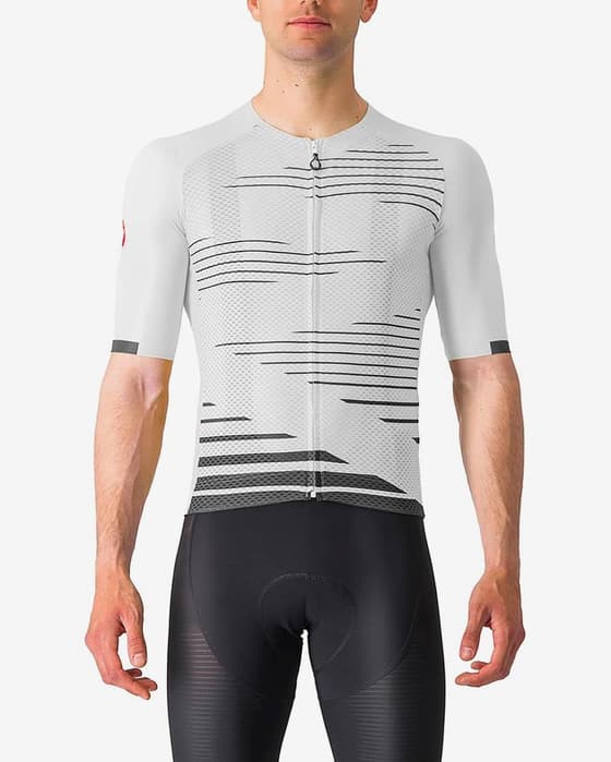 Maillot Castelli Climber's 4.0 Rosso Corsa manche courte blanc noir