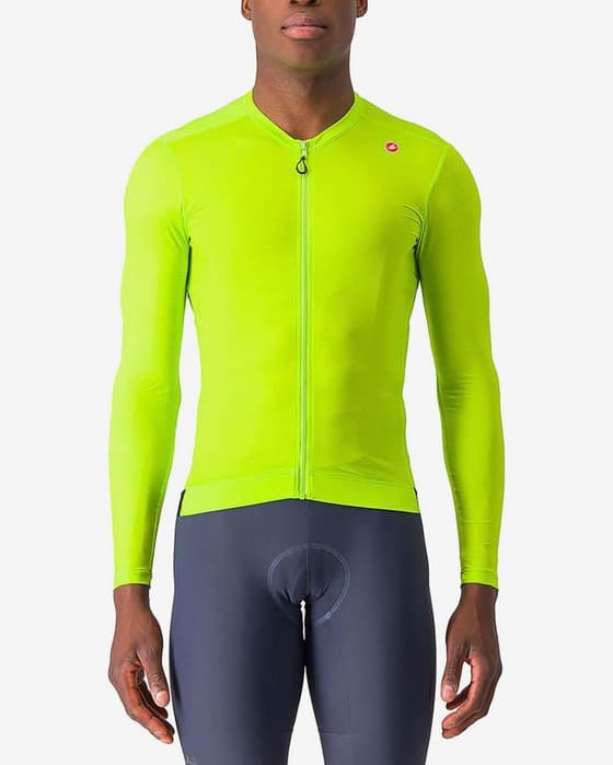 Maillot Castelli Espresso manche longue lime électrique