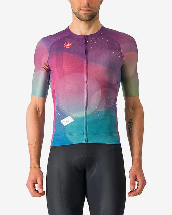 Maillot Castelli R-A/D Rosso Corsa manche courte lilas multicolore