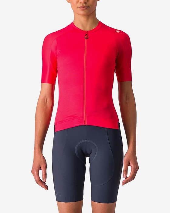 Maillot Castelli Espresso manche courte rouge hibiscus femme