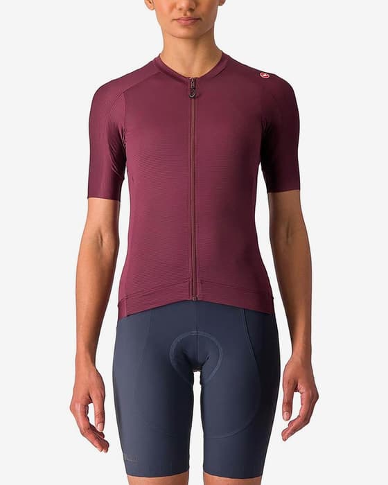 Maillot Castelli Espresso manche courte bordeaux femme