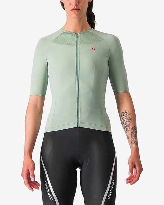 Maillot Castelli Velocissima 2 manche courte vert pâle femme
