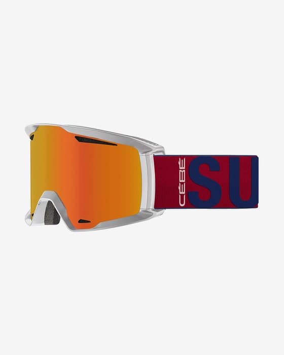 Máscara Cébé Reference X Superdry rojo con lente espejada rojo
