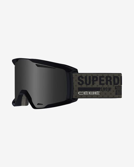 Máscara Cébé Reference X Superdry negro con lente espejada negro