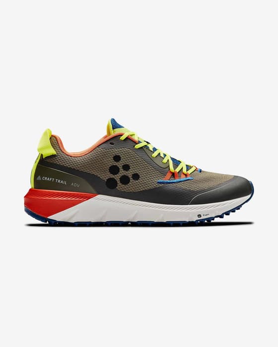 Zapatillas Craft ADV Nordic Trail verde kaki amarillo fluorescente