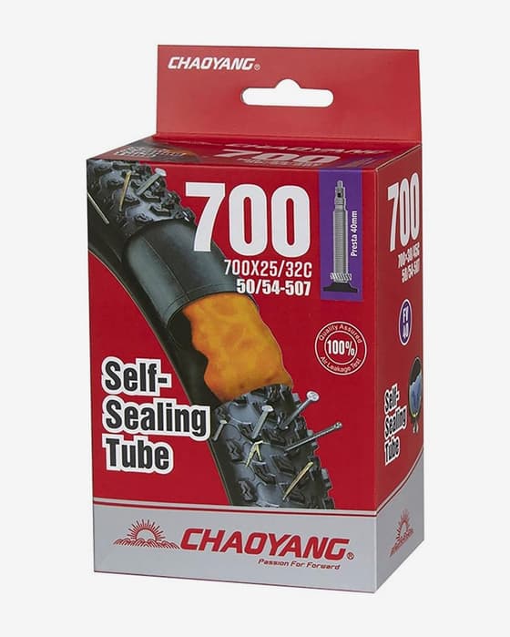 Câmara de selagem Chaoyang 700x25/32 Válvula Presta 80 mm preto