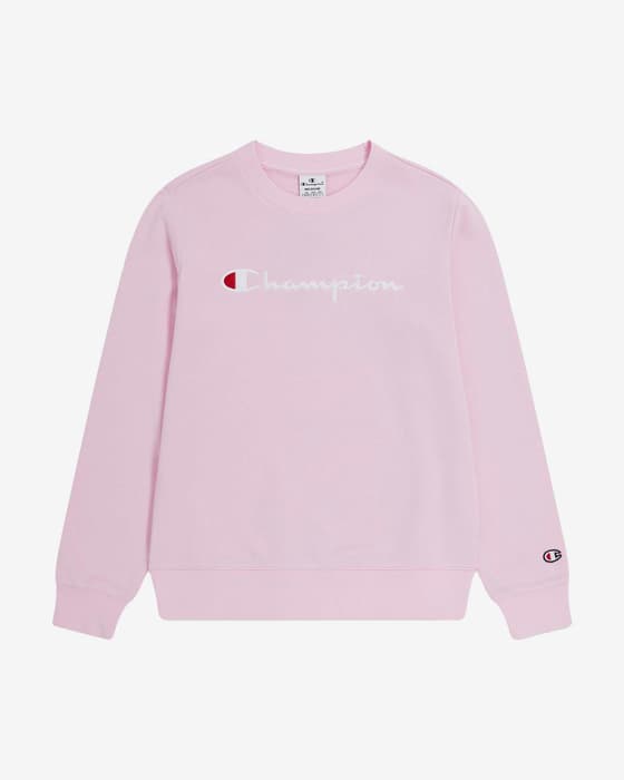 Sudadera Champion Legacy Icons Big Logo rosa claro mujer
