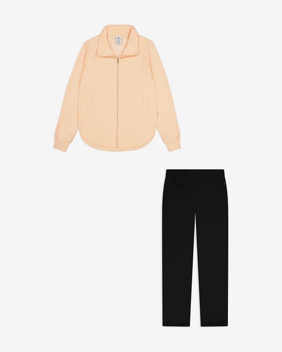 Chándal Champion Cotton Full Zip rosa negro mujer