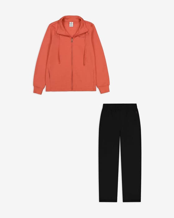 Chándal Champion Sport Full Zip rosa oscuro negro mujer