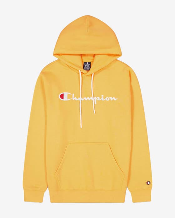 Sudadera con capucha Champion Cotton Logo naranja claro
