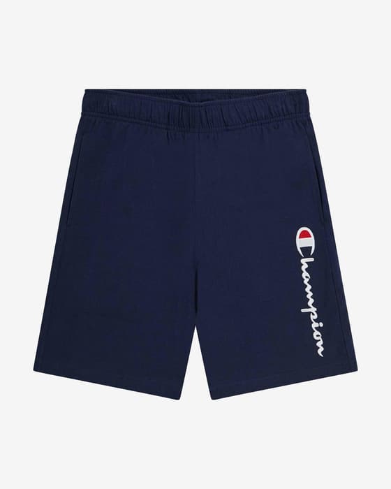 Pantalón corto Champion Legacy Authentic Cotton Big Logo azul marino