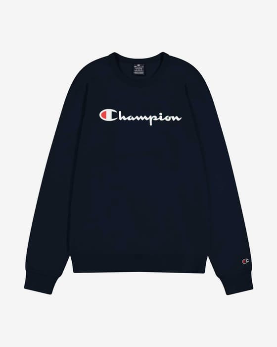 Sudadera Champion Big Logo azul oscuro blanco