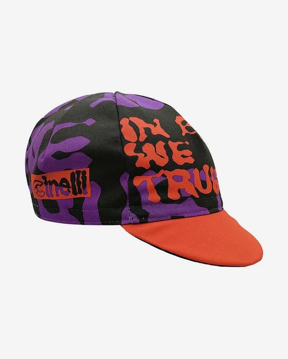 Gorra bajocasco Cinelli We Trust lila naranja