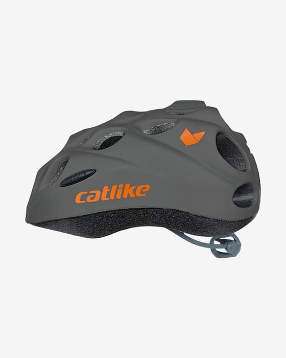 Catlike Kitten Helmet Dark Matte Grey Orange Kids