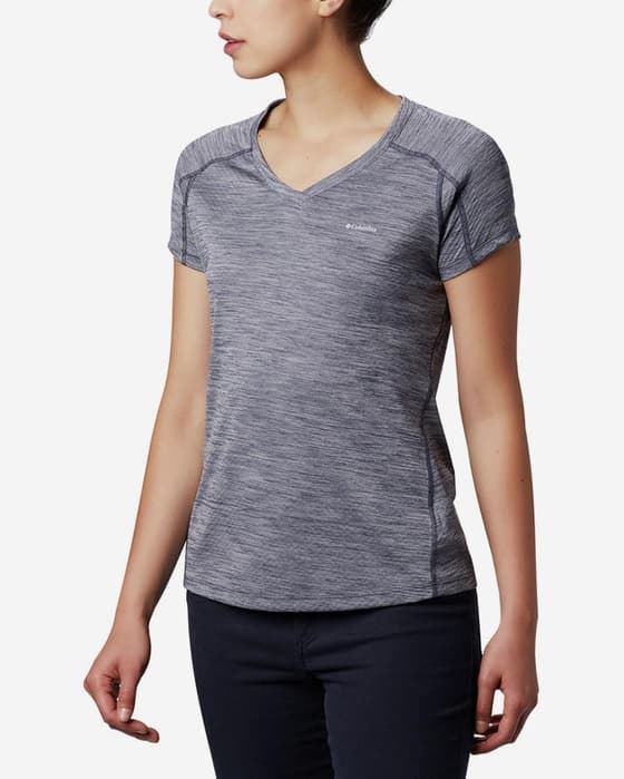 Camiseta Columbia Zero Rules manga corta gris oscuro mujer