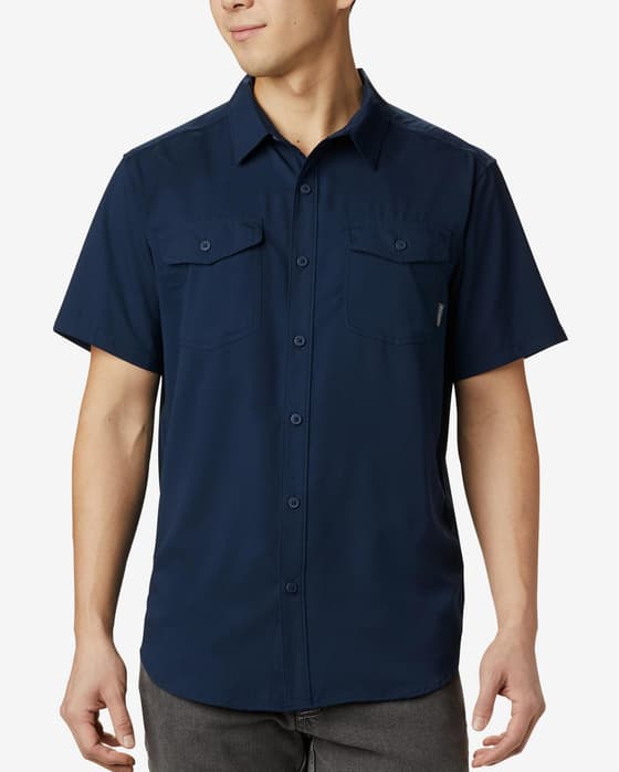 Chemise Columbia Utilizer II Solid manche courte bleu marine