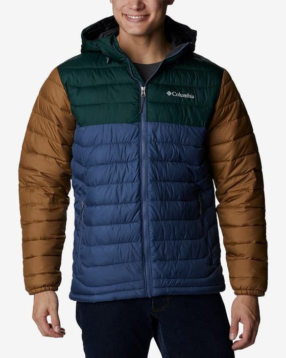 Giacca Columbia Powder Lite blu marrone