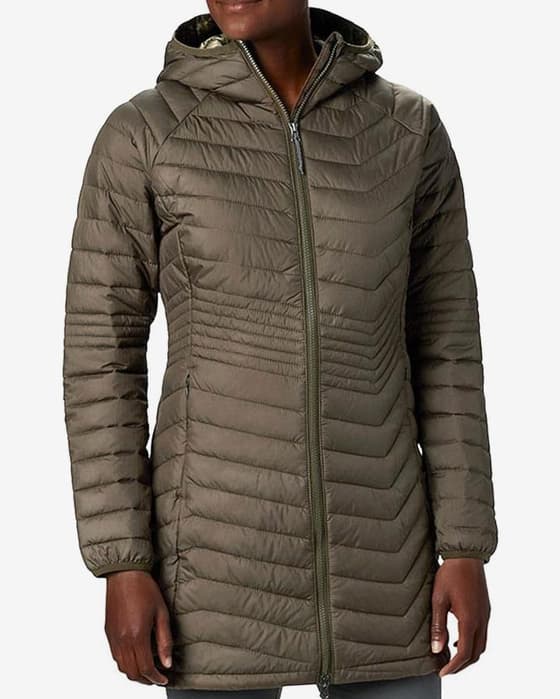 Chaqueta Columbia Powder Lite verde oliva mujer