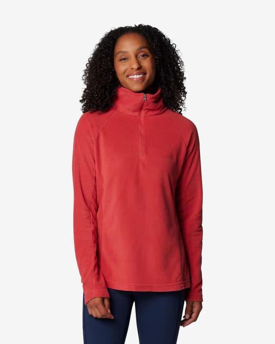 Forro polar Columbia Glacial Fleece IV Half Zip rojo tomate mujer