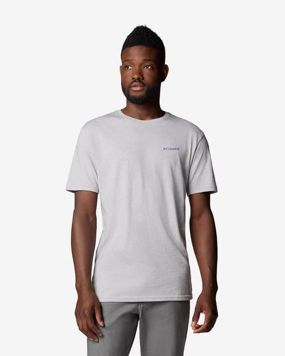Camiseta Columbia North Cascades manga corta blanco grisáceo naranja