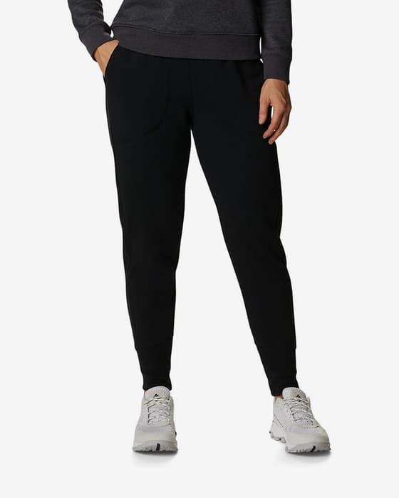 Pantalón largo Columbia Lodge Knit Jogger negro mujer