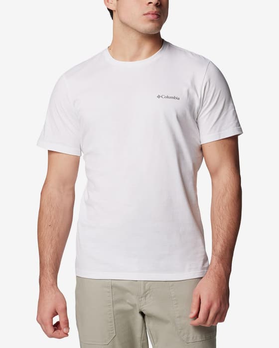 Camiseta Columbia Rapid Ridge Back Graphic II manga corta blanco gris claro