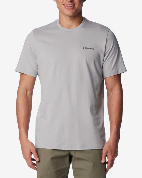 Camiseta Columbia Rockaway River Back Graphic manga corta gris claro