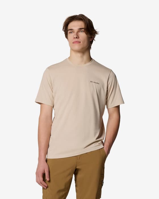 Camiseta Columbia Rockaway River Graphic manga corta beige