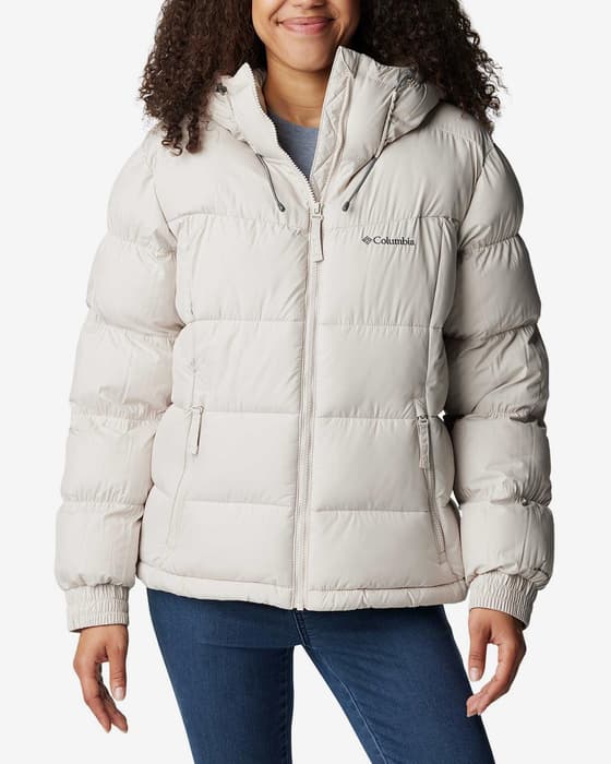 Chaqueta con capucha Columbia Pike Lake II Insulated blanco mujer