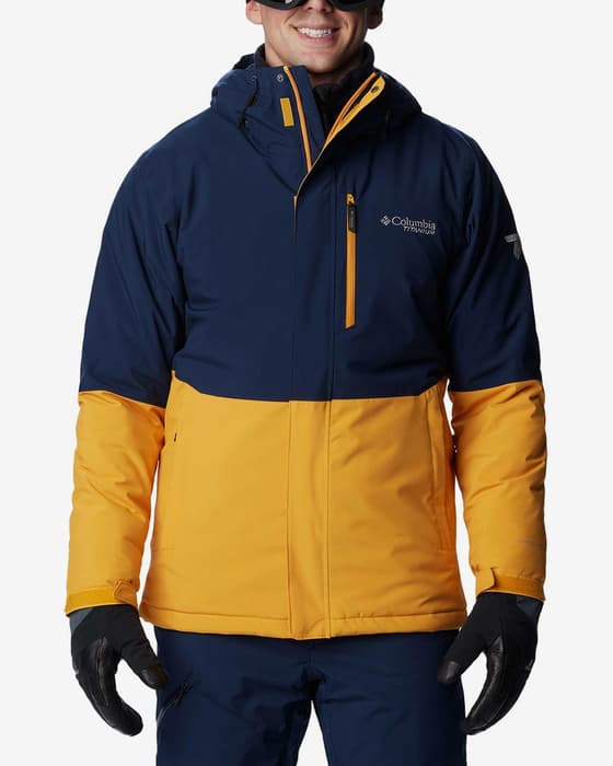 Veste à capuche Columbia Winter District II bleu marine jaune