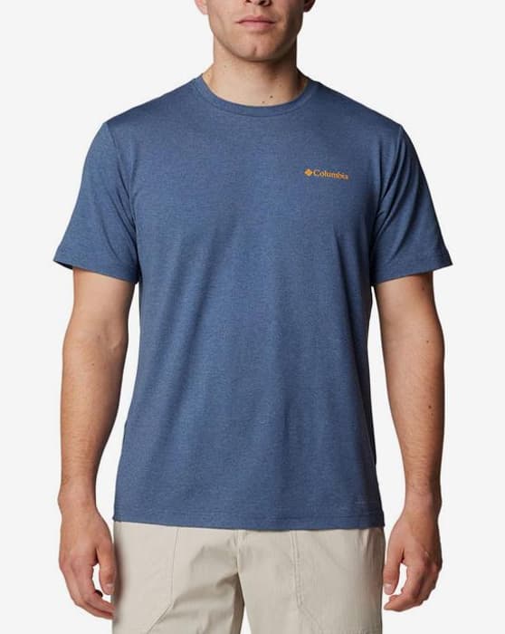 Camiseta Columbia Kwick Hike Back Graphic manga corta azul