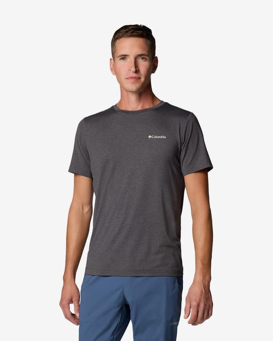 Camiseta Columbia Kwick Hike Back Graphic manga corta gris oscuro