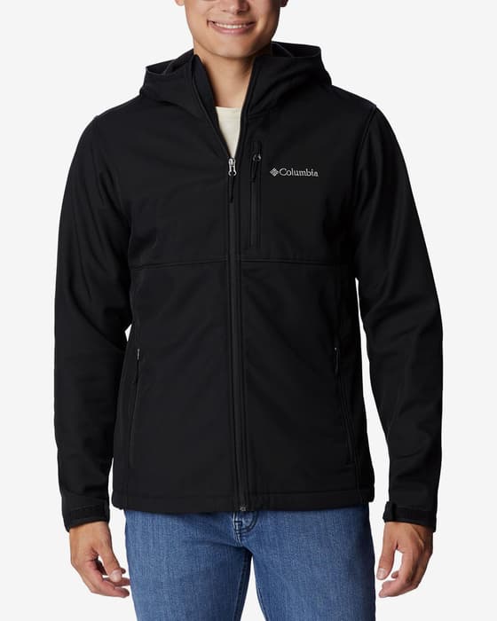 Chaqueta con capucha Columbia Ascender II Softshell negro