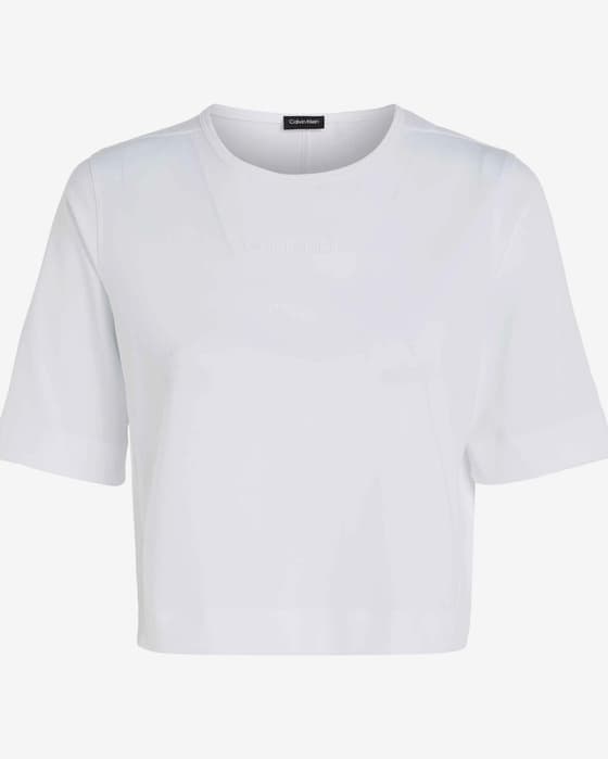 Camiseta Calvin Klein Boxy CK Sport manga corta blanco mujer
